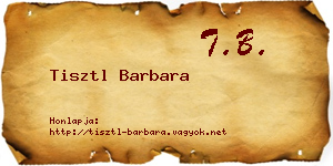 Tisztl Barbara névjegykártya